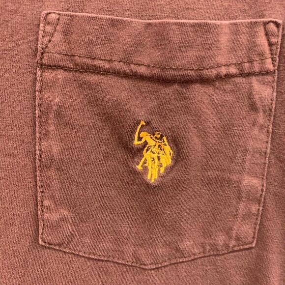 US Polo Association Mens Brown Short Sleeve Tee T Shirt Size Small​​ - Picture 3 of 7